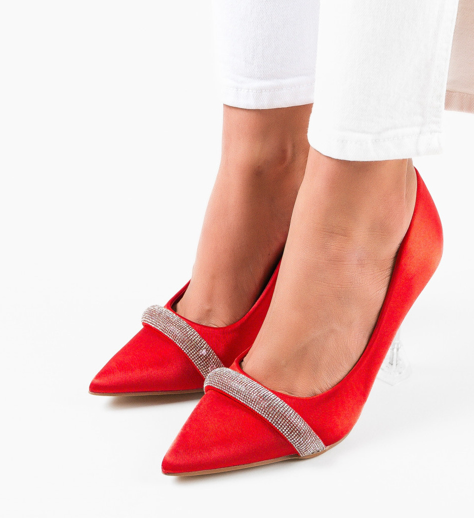 Pantofi Dama Rosii cu Toc | Eleganță și Stil - imagine 3