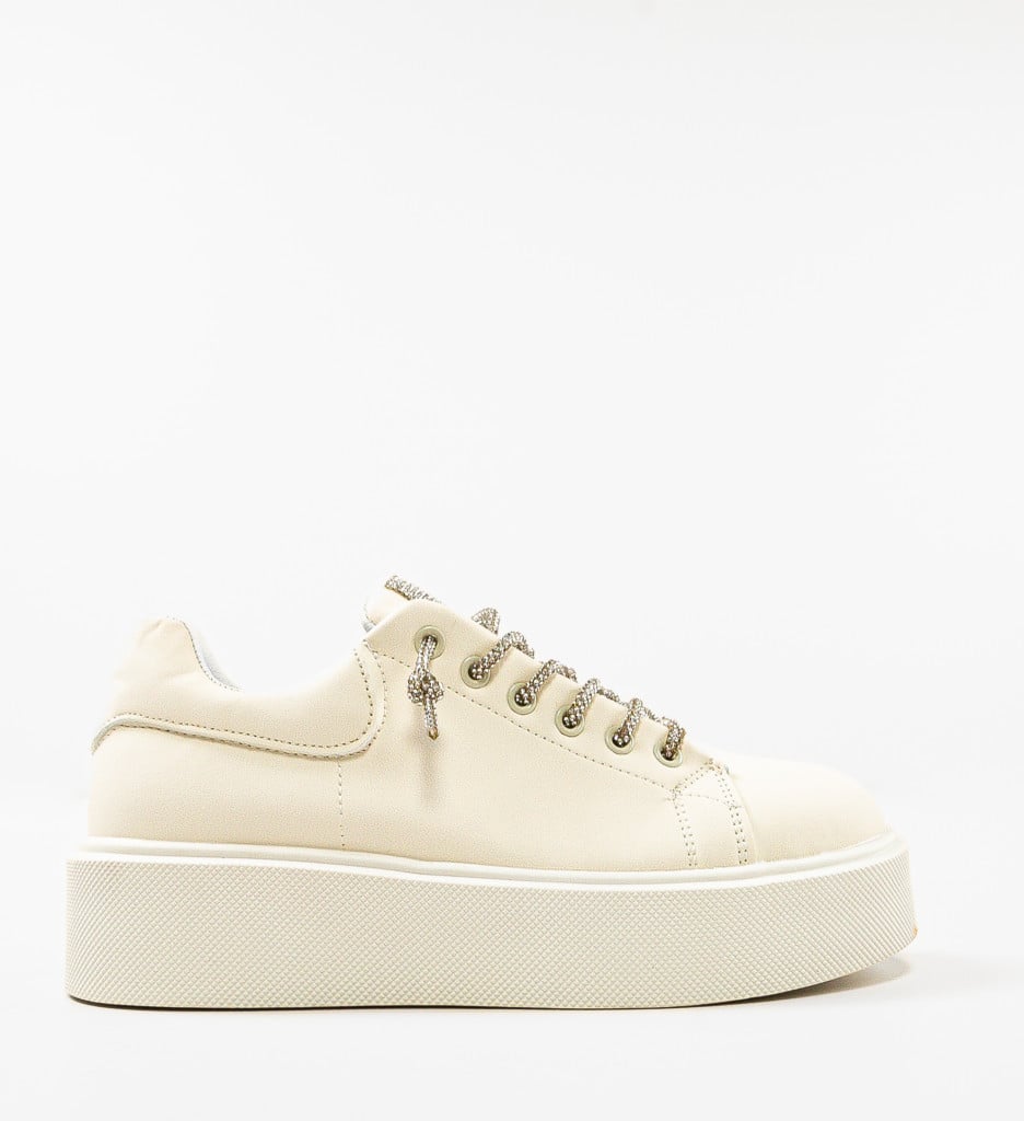 Sneakers Dama Laro Bej | Confort și Stil - imagine 5
