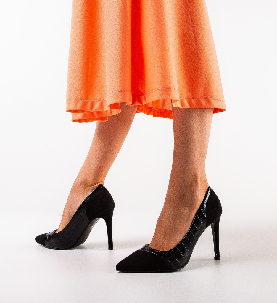 Pantofi Dotson Negri - Eleganță și Stil - imagine 2