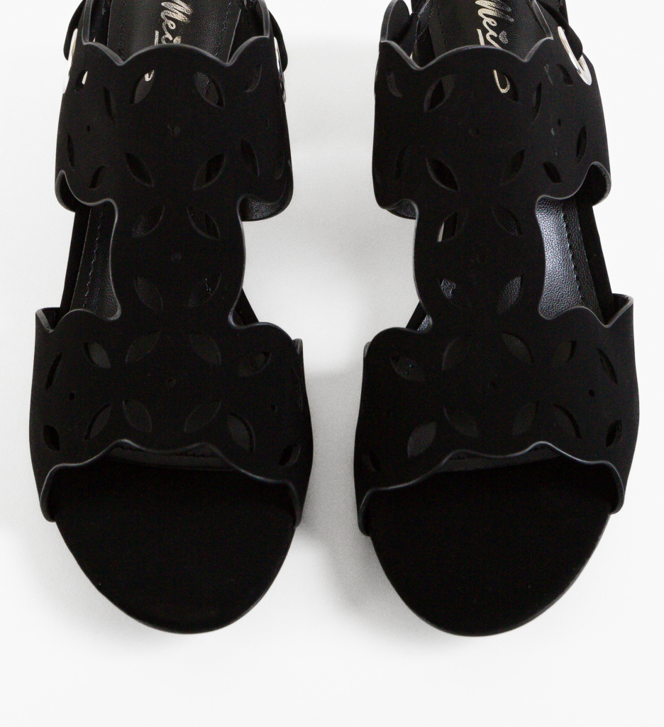 Sandale cu Toc Tanith Negre | Eleganță Maximă - imagine 6