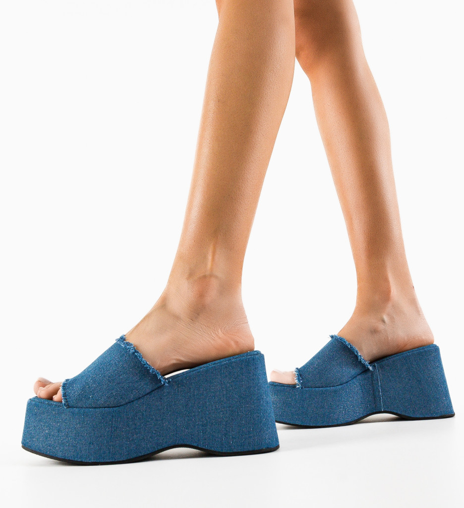 Saboti Albastri Dama - Confort și Eleganță - imagine 2