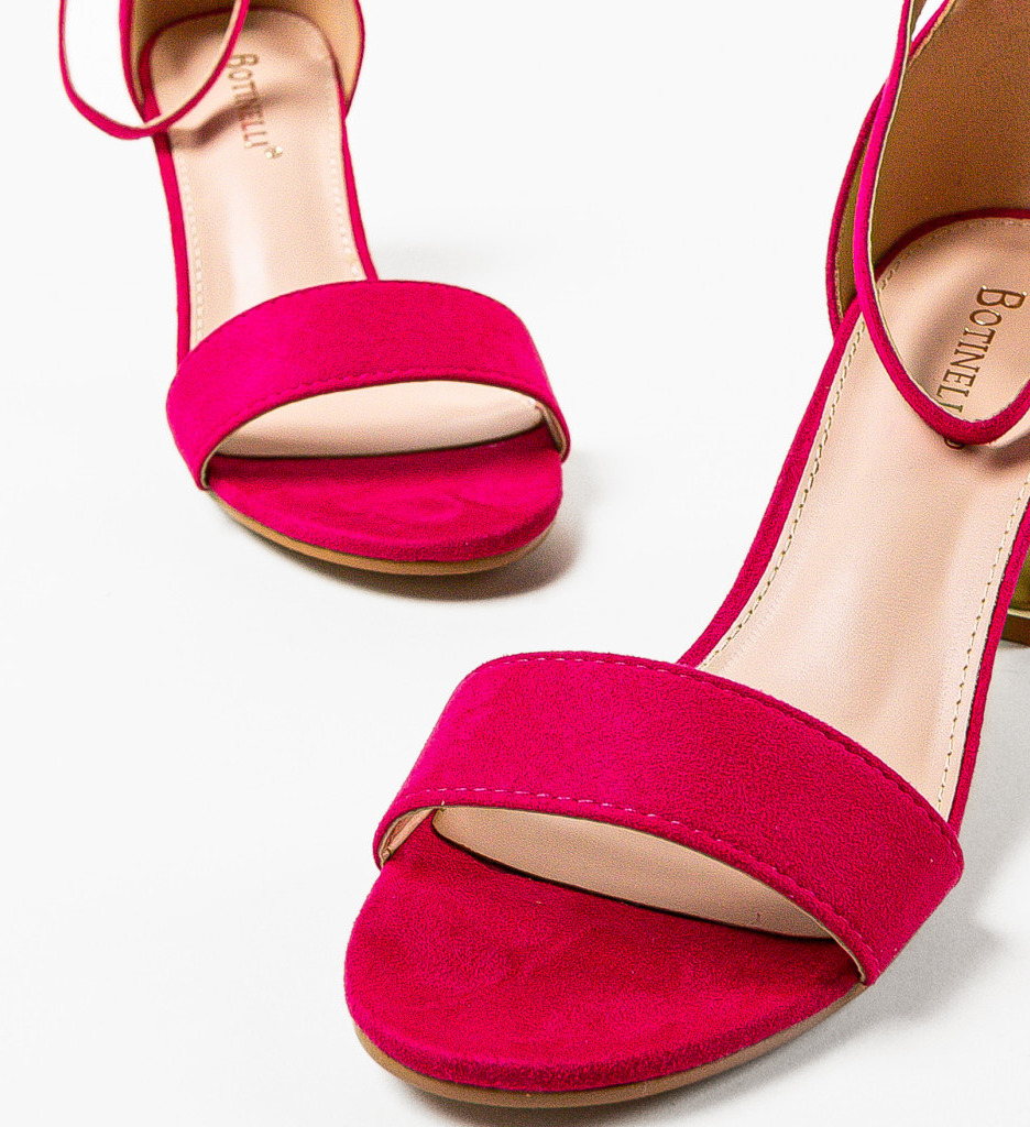 Sandale Ycono Fuchsia cu Toc Elegant - imagine 6