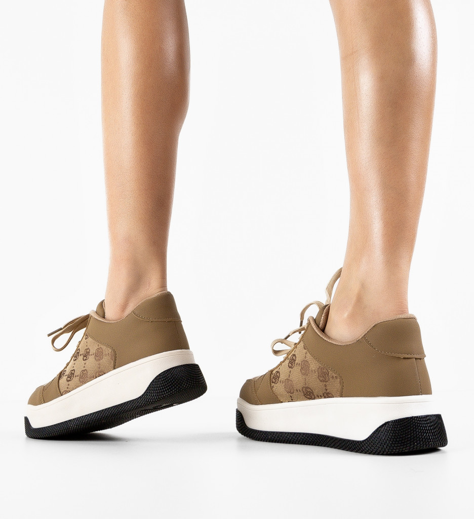Sneakers Dama Miess Bej - Confort și Eleganță - imagine 3