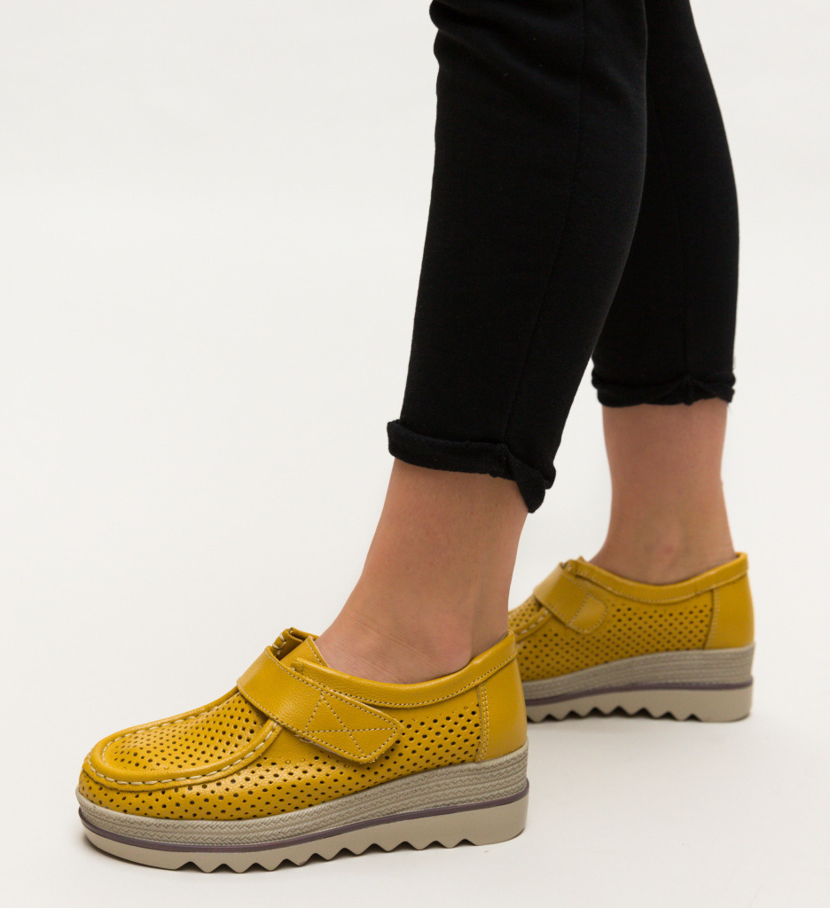 Pantofi Histria Galbeni - Confort și Stil Casual - imagine 2