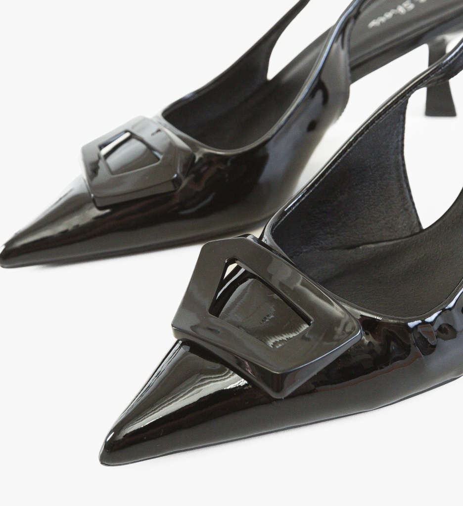 Pantofi Stiletto Dama Amoic Negri | Eleganță și Stil - imagine 3