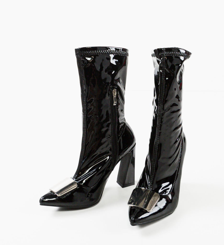 Botine Dama Ilenia Negre - Eleganță și Stil - imagine 9