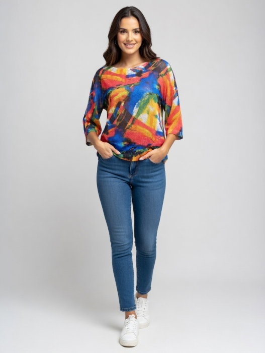 Bluză Shopika | Imprimeu Vibrant & Stil Chic