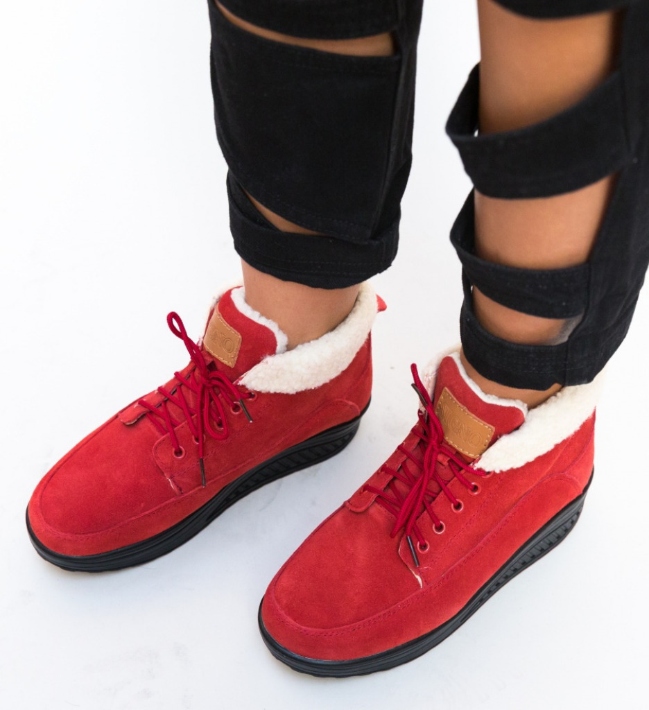 Pantofi Casual Rosii - Confort & Stil - imagine 4