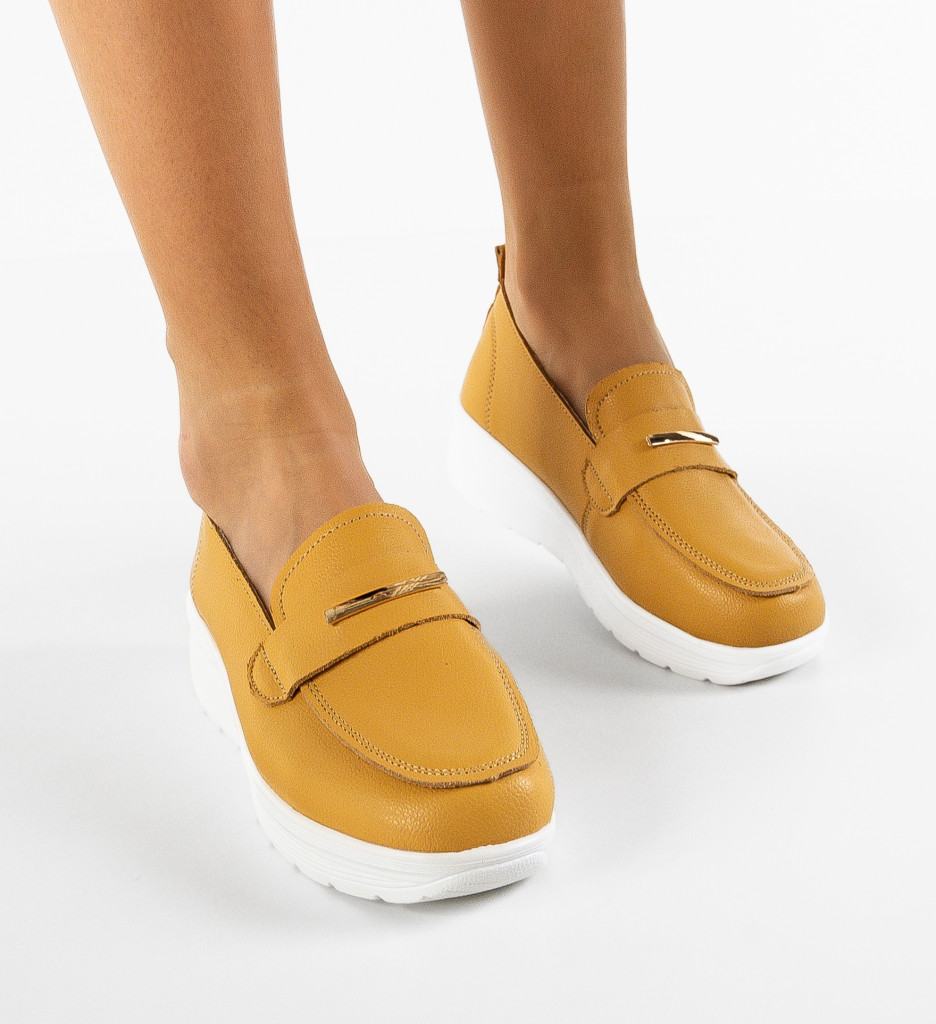 Pantofi Casual Vefra Galbeni | Stil și Confort