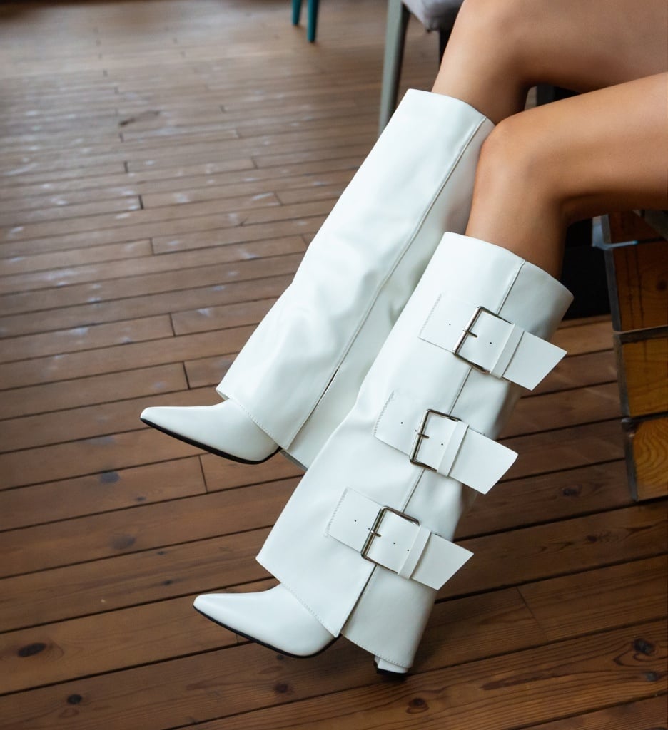 Cizme Dama Adolin Albe - Stil Modern - imagine 2