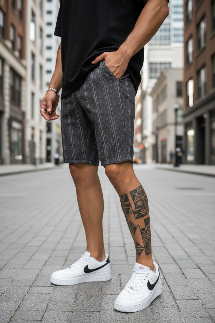 Pantaloni scurți casual cu imprimeu bărbați - imagine 2