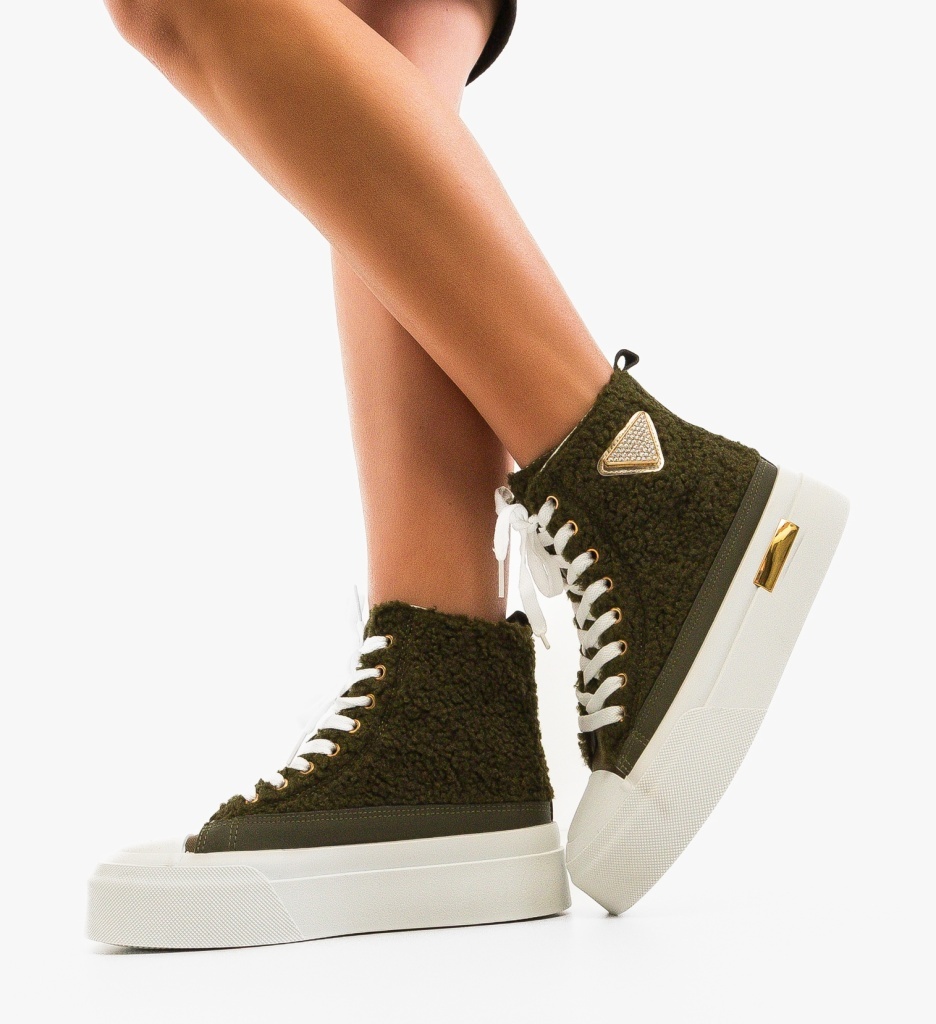 Sneakers Dama Pakkle Verzi – Confort Stilat - imagine 5