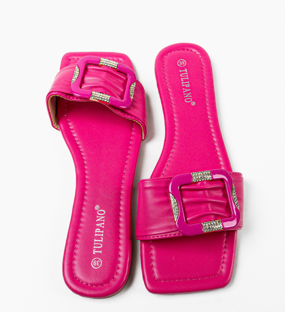 Papuci Dama Mikkel Fuchsia - Confort și Stil - imagine 6