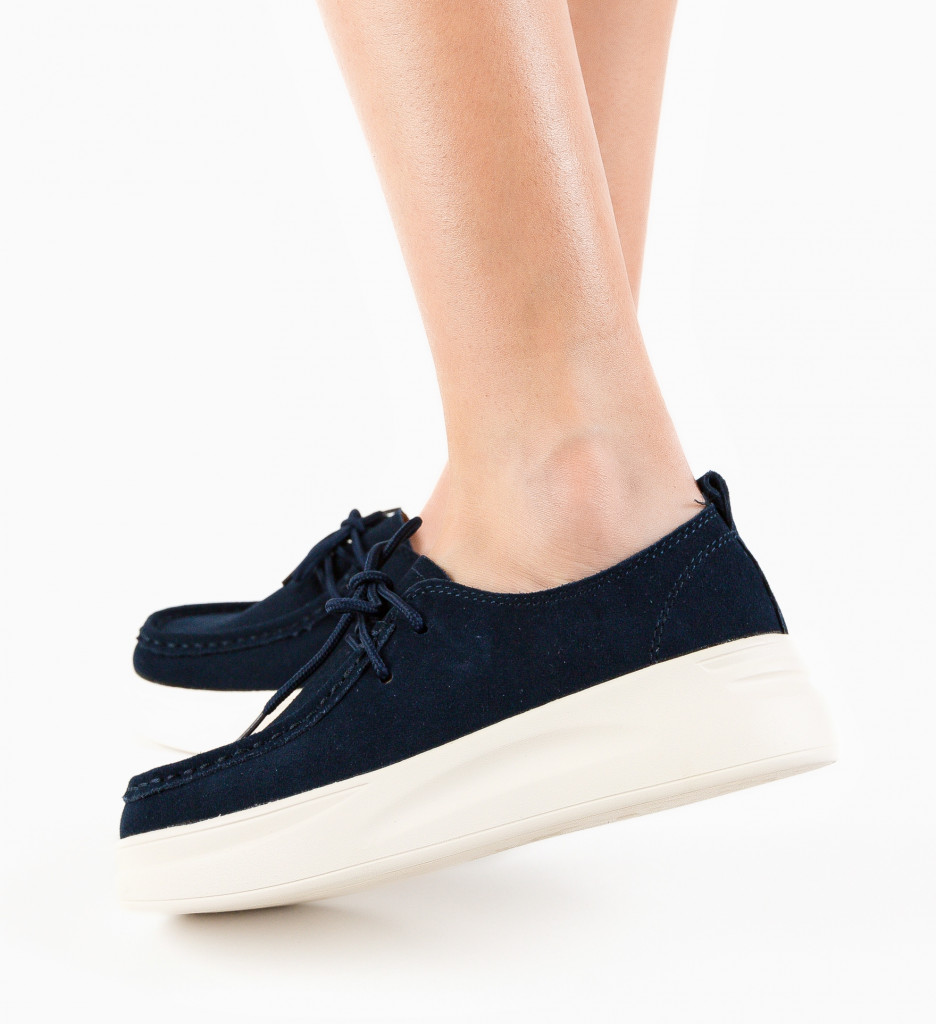 Pantofi Casual Jange Bleumarin - Confort Stilat - imagine 2