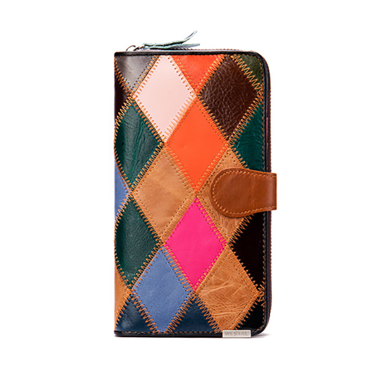 Portofel Dama Delis Multicolor Piele Naturala