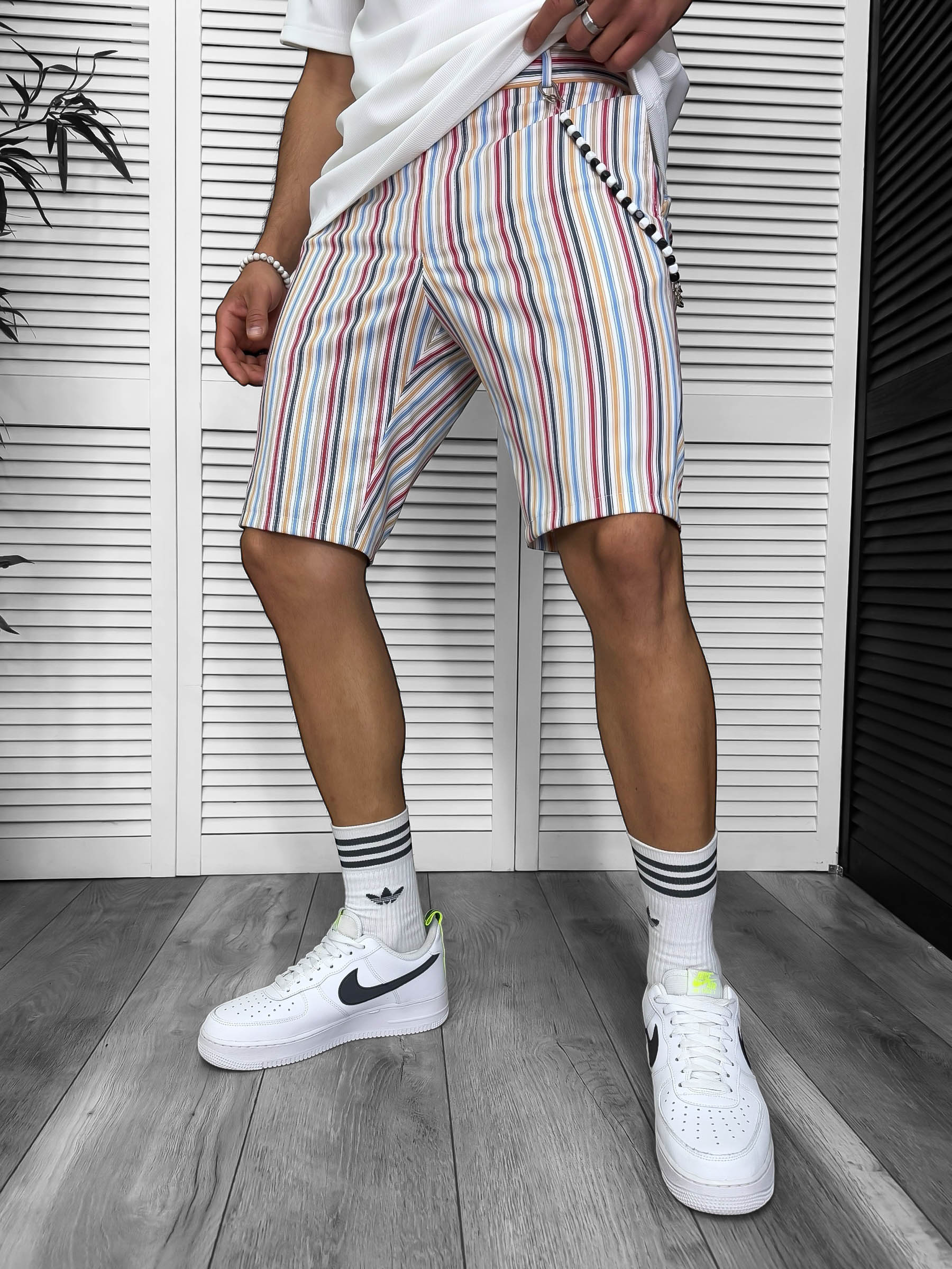 Pantaloni scurți casual dungi pentru bărbați