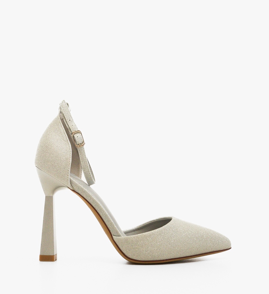 Pantofi Dama Trypho Argintii cu Toc Eleganți - imagine 4