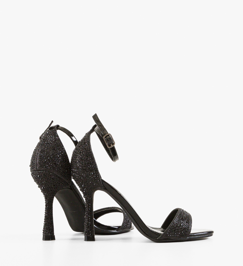 Sandale cu toc Bryn Negre | Eleganță și Stil - imagine 3