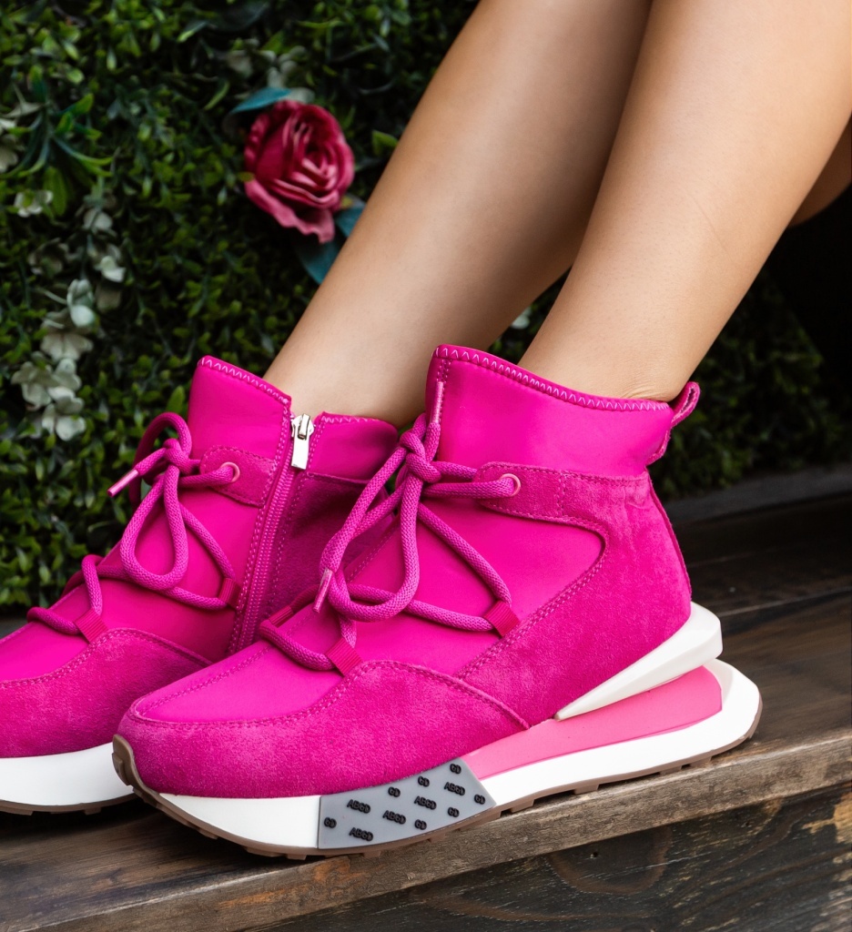 Sneakers Dama Klawan Fuchsia | Stil și Confort - imagine 6