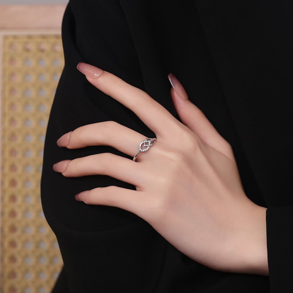 Inel argint Delis cu model frunze - Eleganță rafinată - imagine 2