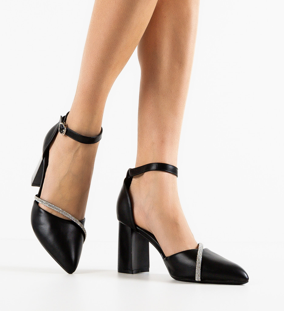 Pantofi cu Toc Dem Negri - Eleganța la Picior - imagine 2