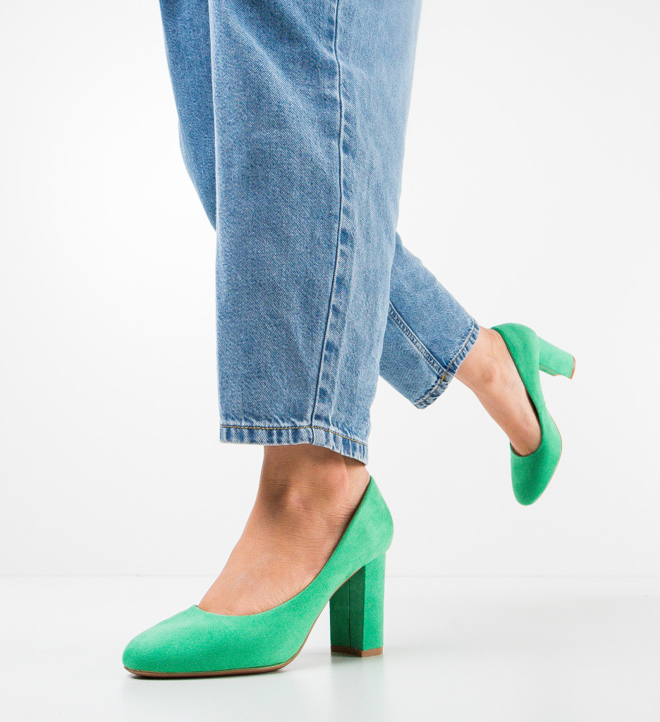 Pantofi Lesgo Verzi cu Toc - Eleganță și Stil - imagine 3