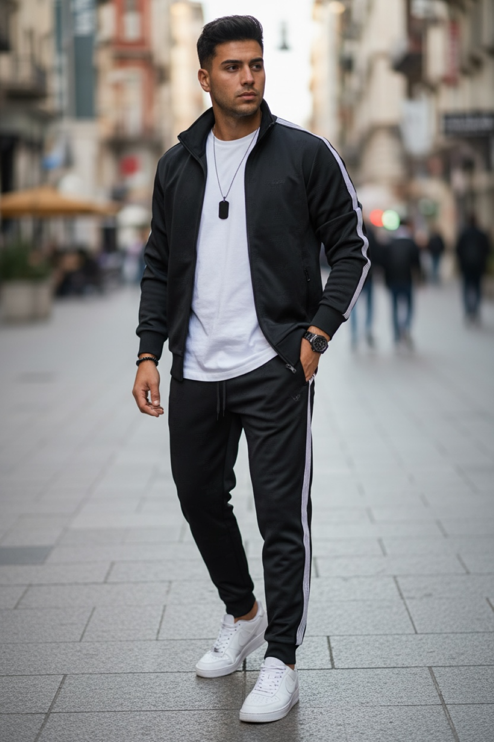 Trening Barbati Slim Fit Negru | Premium