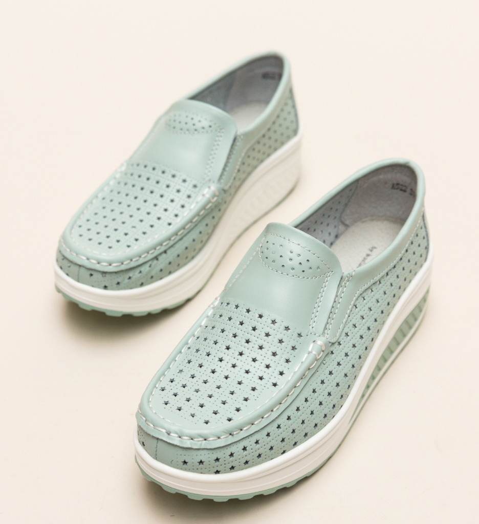 Pantofi Casual Bicaz Turcoaz - Confort & Stil - imagine 6