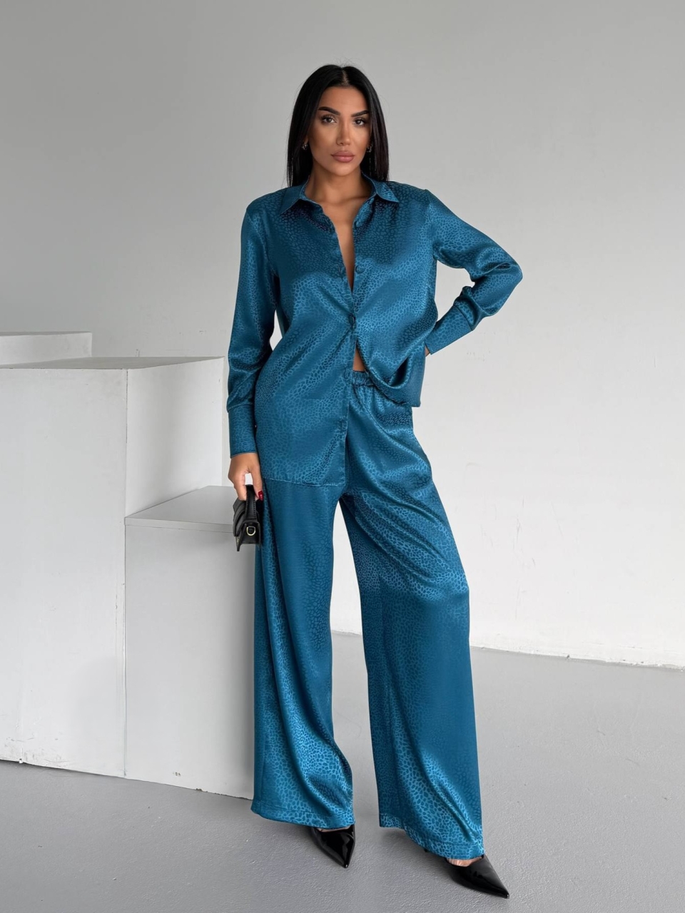 Set Pijama Dama 2 Piese Delis Turcoaz
