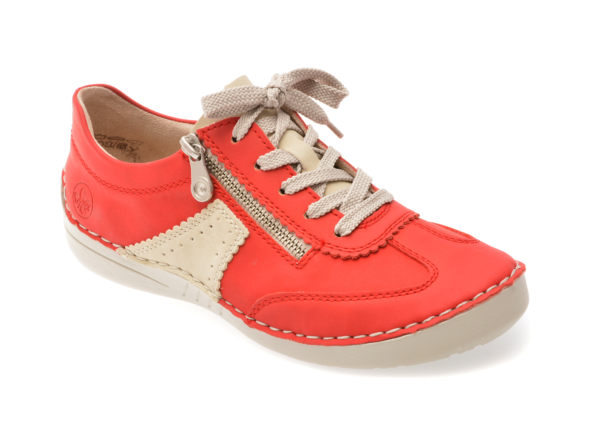 Pantofi Rieker Rosii cu Confort Antistress