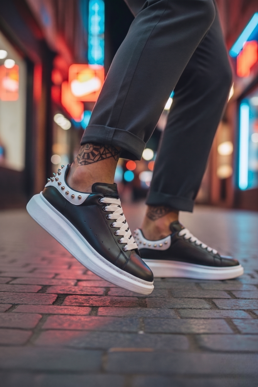 Adidași Bărbați Casual Negri Confort Model 6626 - imagine 2
