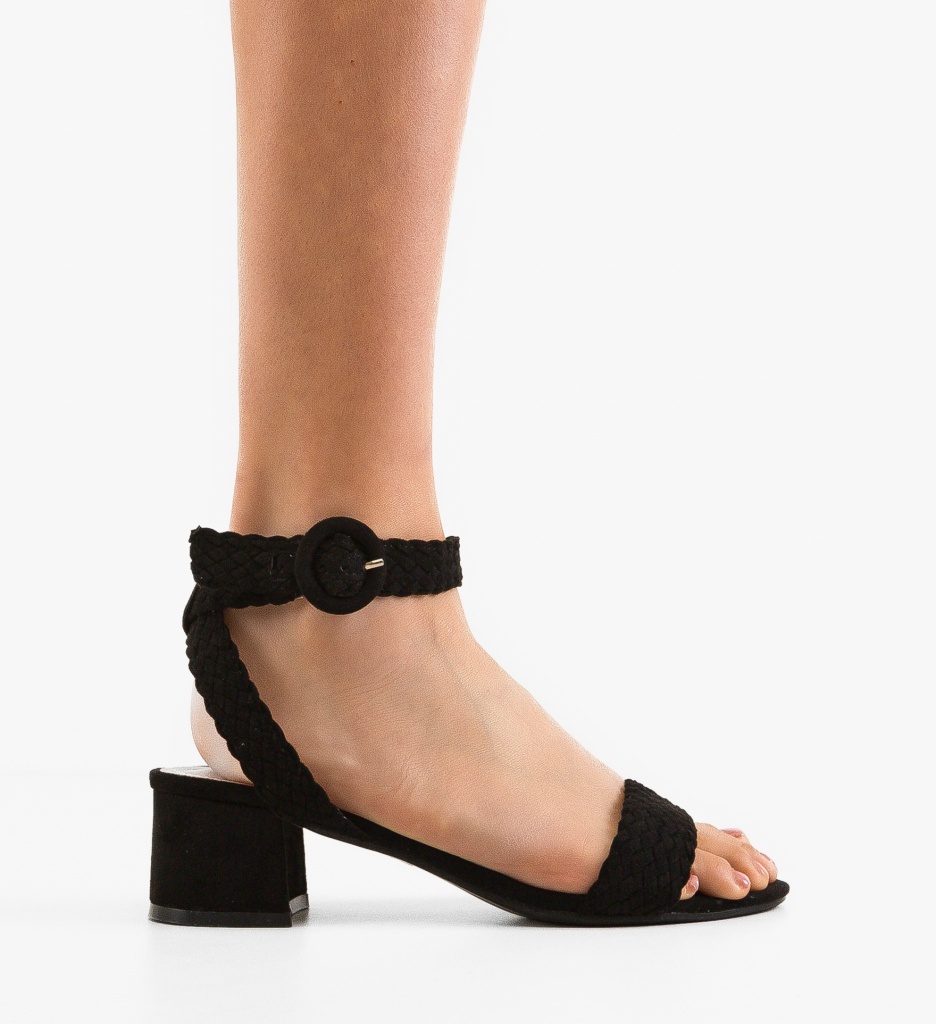 Sandale cu toc Jarvis Negre - Eleganță și Stil - imagine 6