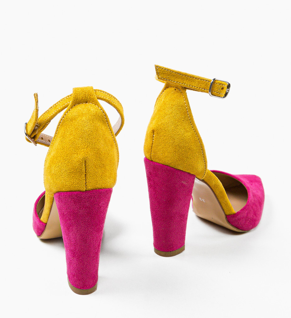 Pantofi dama Gizmo Fuchsia cu toc elegant - imagine 7