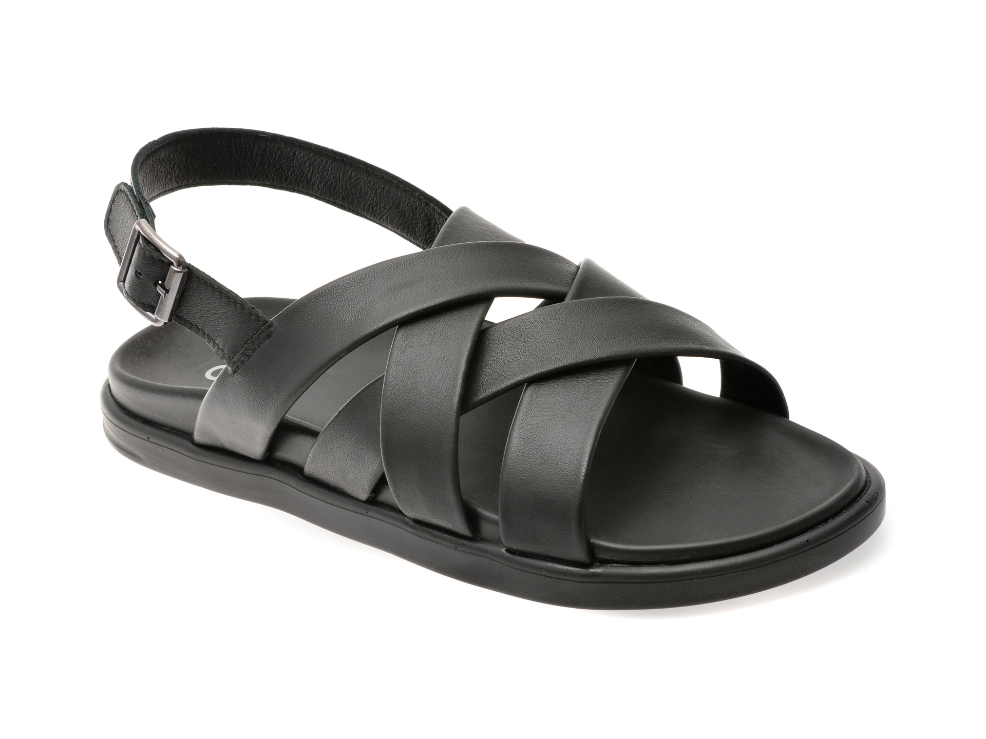 Sandale OTTER Negre din Piele Naturală