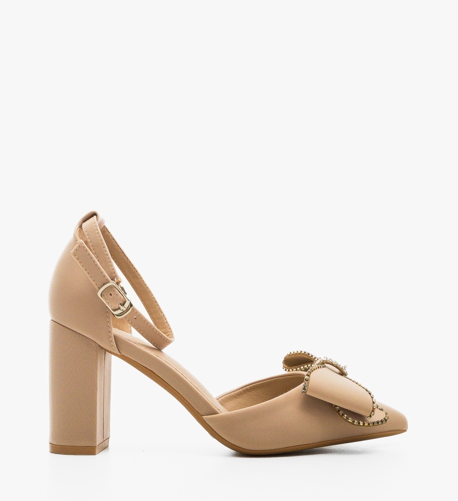 Pantofi cu toc Undya Bej Eleganți - imagine 6