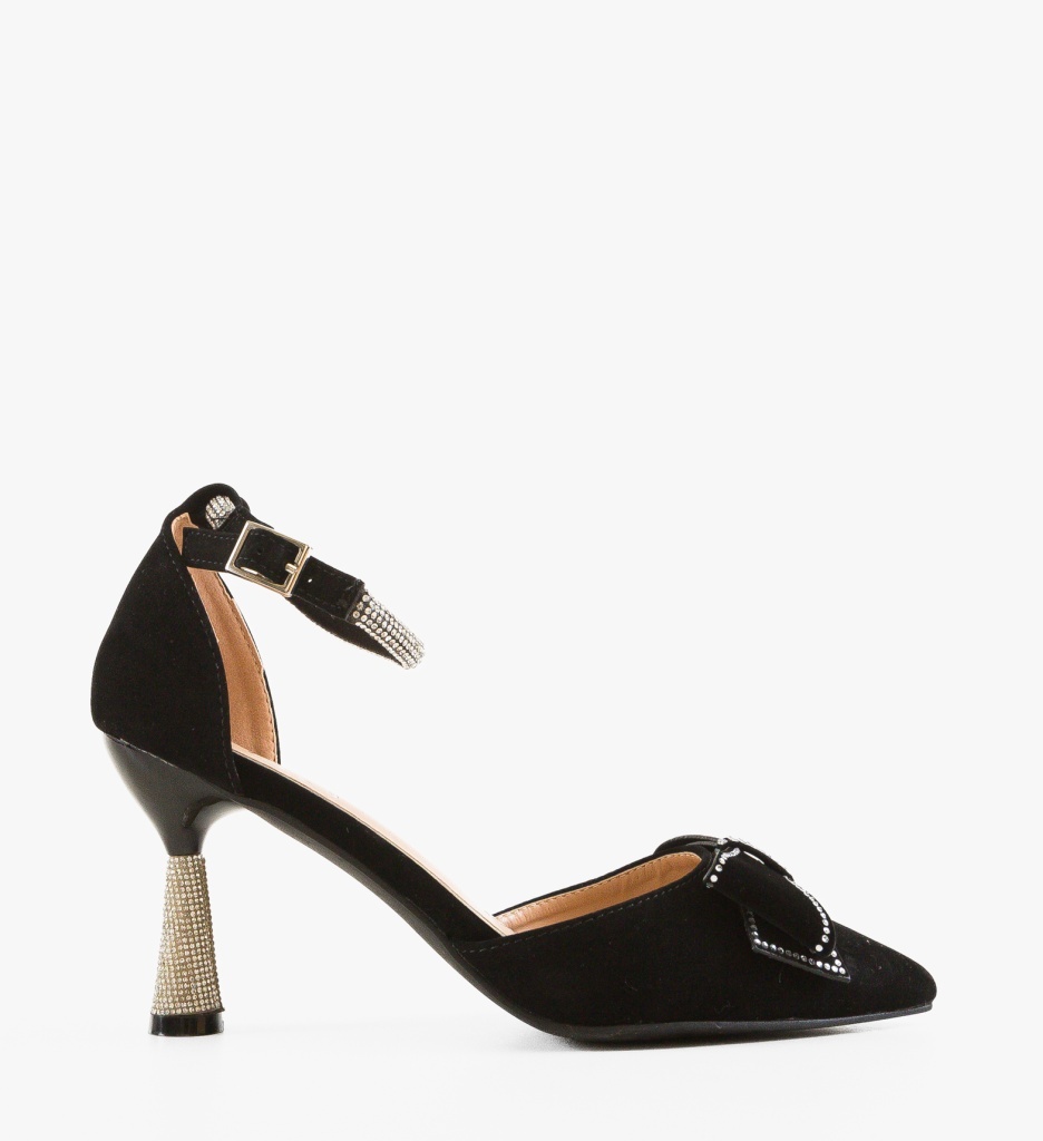 Pantofi dama Herakliom Negri eleganți cu toc - imagine 6