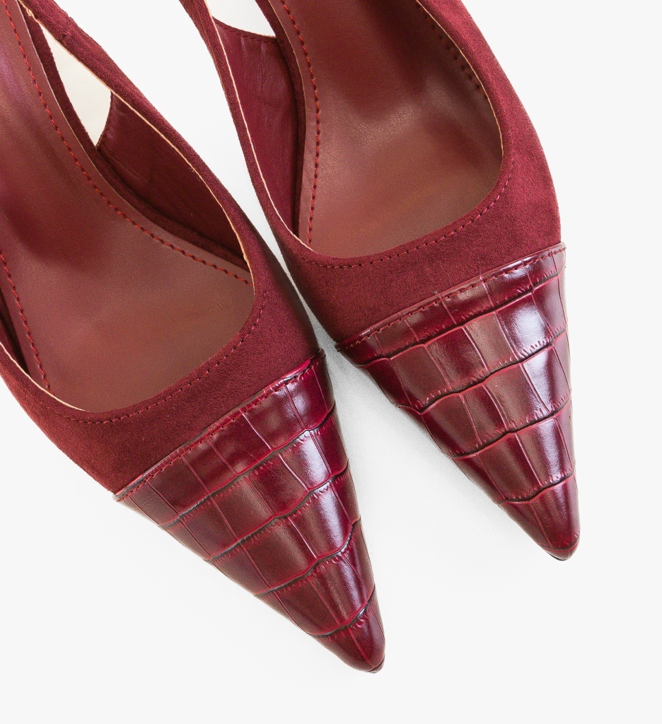 Pantofi dama Hegrid Grena eleganți - imagine 5