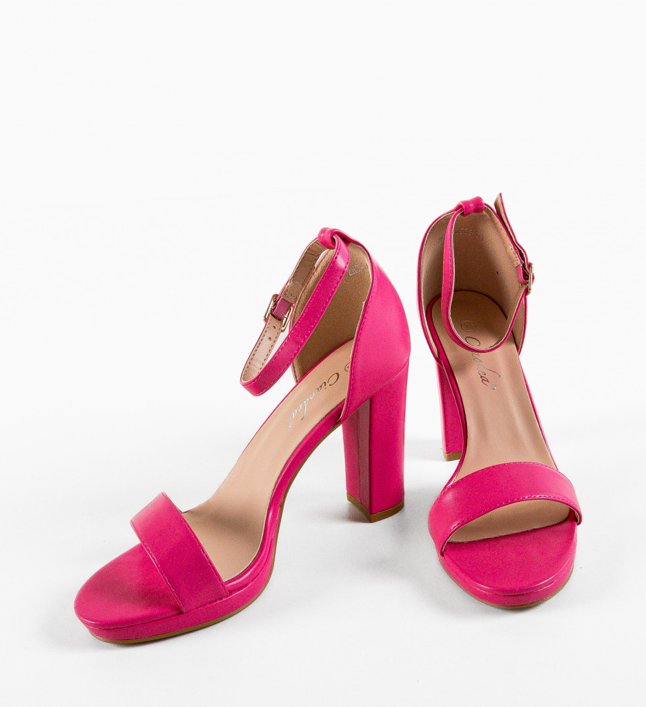 Sandale cu Toc Lashay Fuchsia - Eleganță și Stil - imagine 10