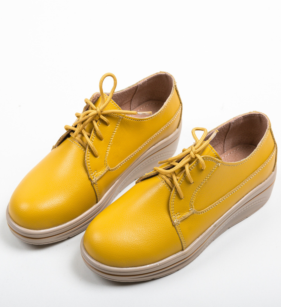 Pantofi Casual Lionata Galbeni - Confort și Stil - imagine 4