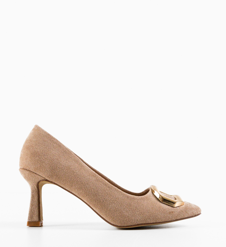 Pantofi Lesedi Bej cu Toc | Eleganță și Confort - imagine 4