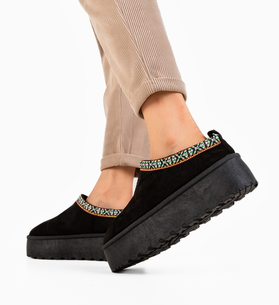Papuci UGG Fynys Negri - Confort Maxim - imagine 5