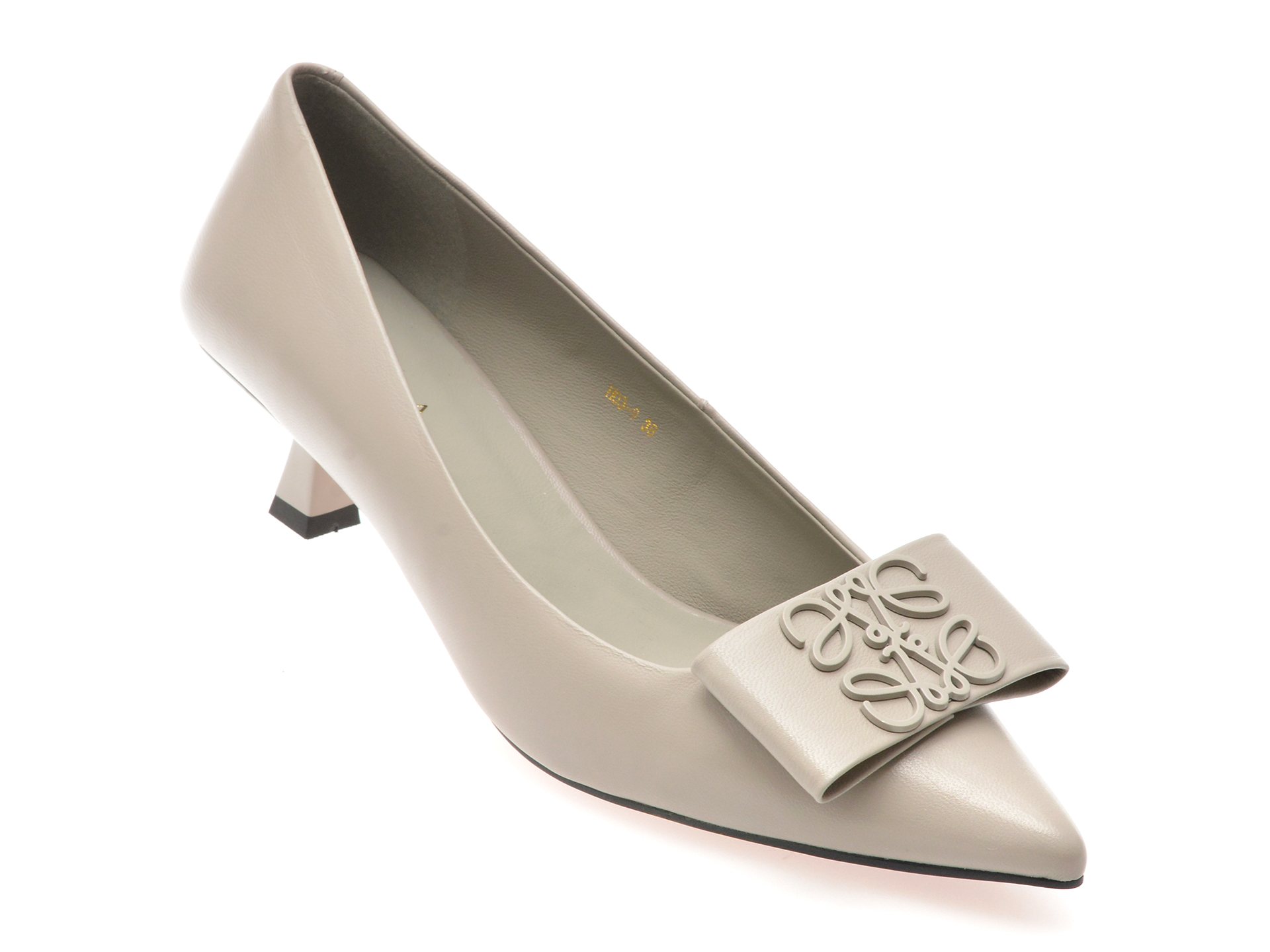 Pantofi Eleganti Epica Gri - Piele Naturala