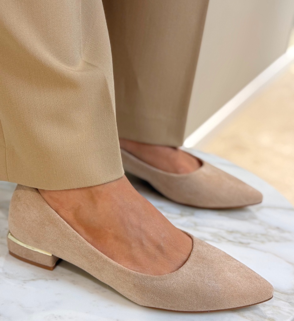 Pantofi dama Bej cu toc elegant și confortabil - imagine 9