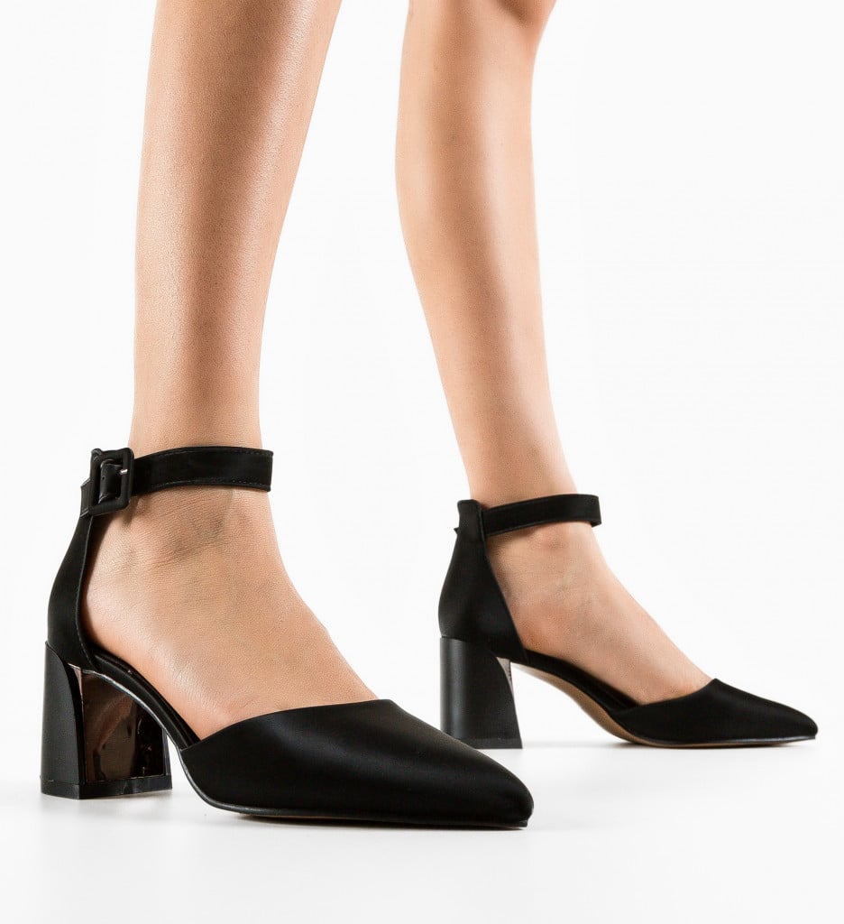 Pantofi Vandre Negri cu Toc - Eleganță Asigurată - imagine 5