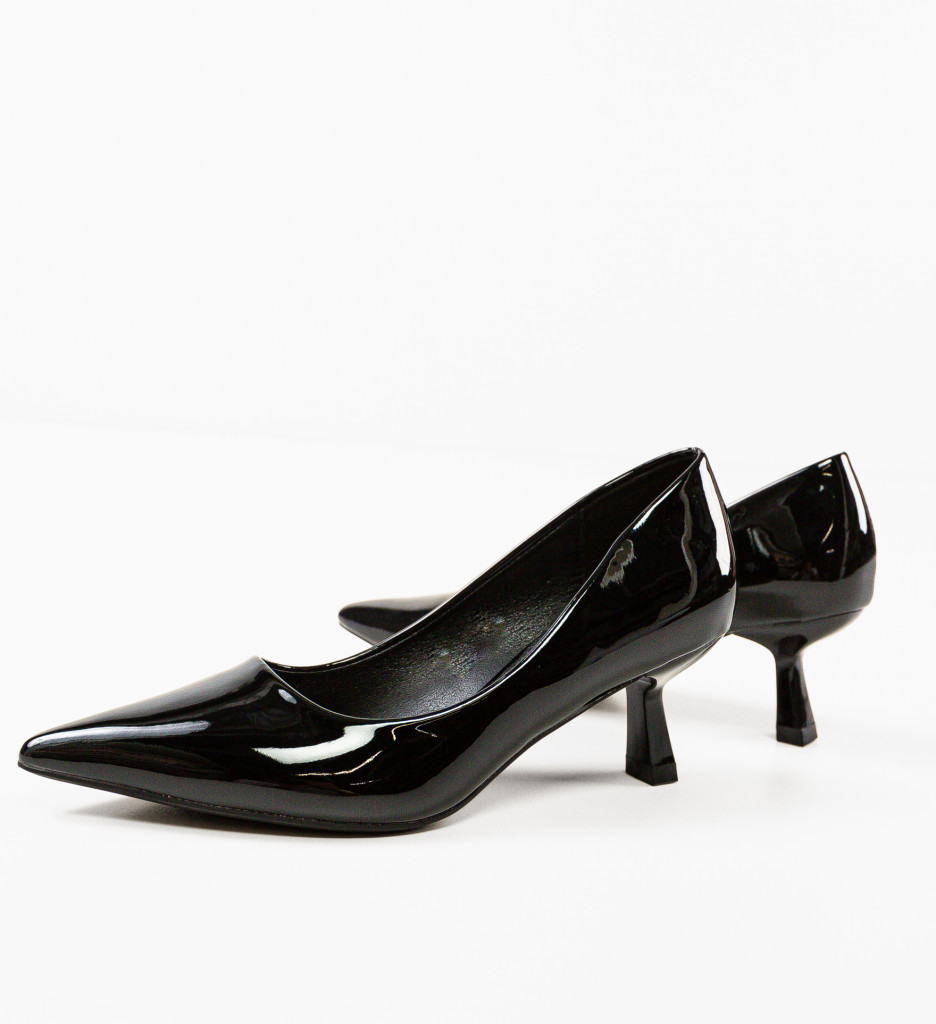 Pantofi Dama Lenn Negri cu Toc Eleganți - imagine 7