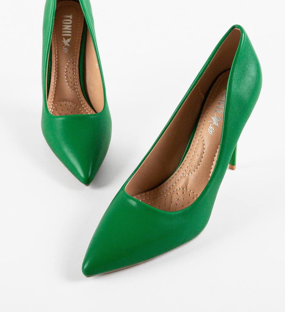 Pantofi Toc Oknam Verzi | Eleganță Asigurată - imagine 7