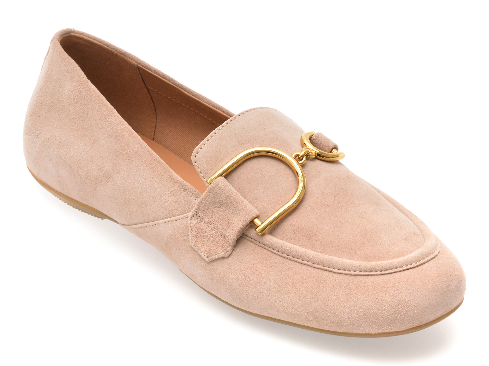 Mocasini Geox Nude din Piele Întoarsă - Confort Premium