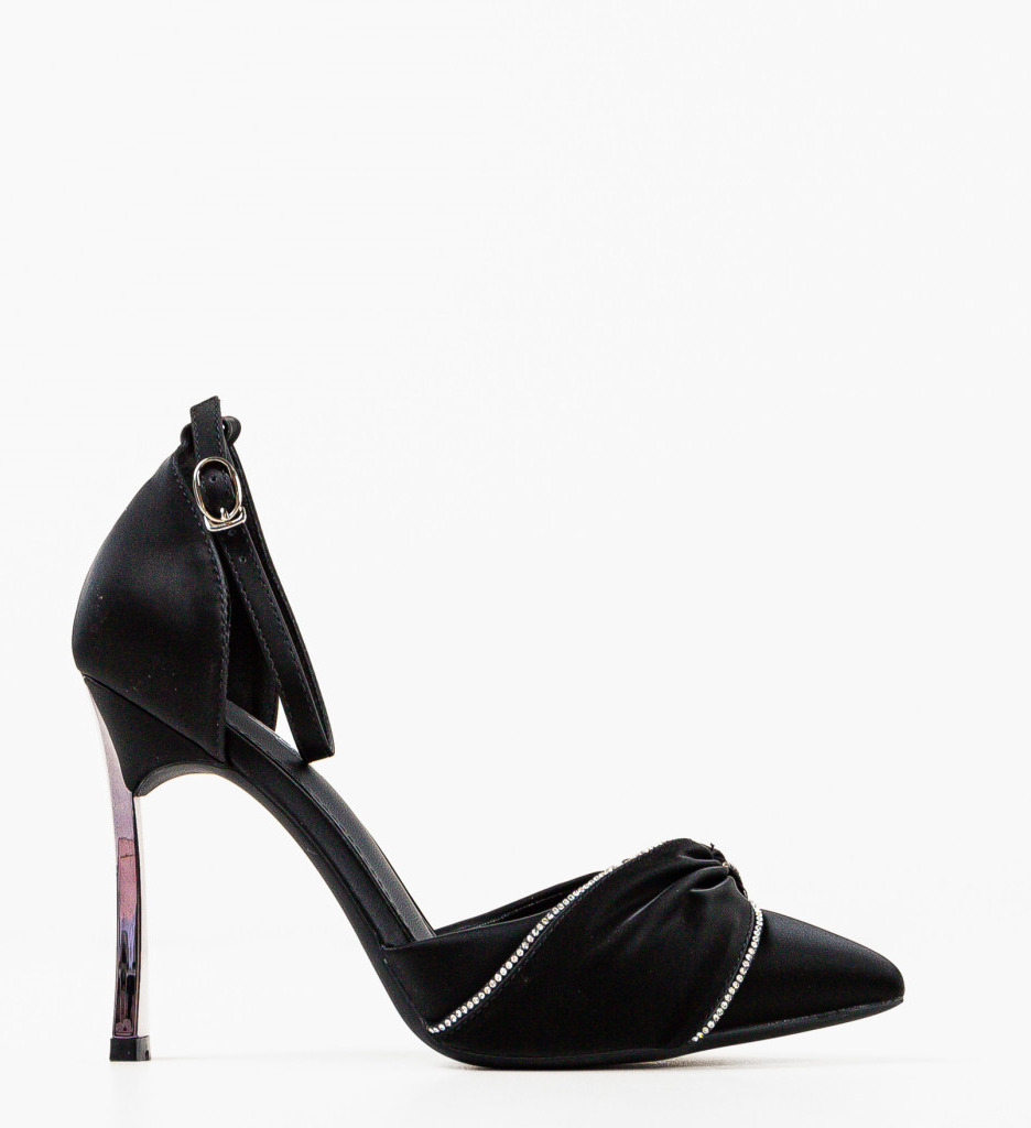 Pantofi Kofen Negri Eleganți cu Toc - imagine 4