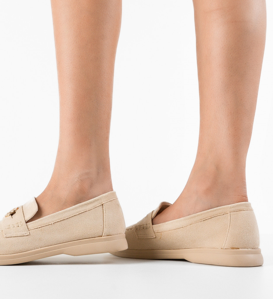Pantofi Casual Dama Citrin Bej Confort - imagine 4