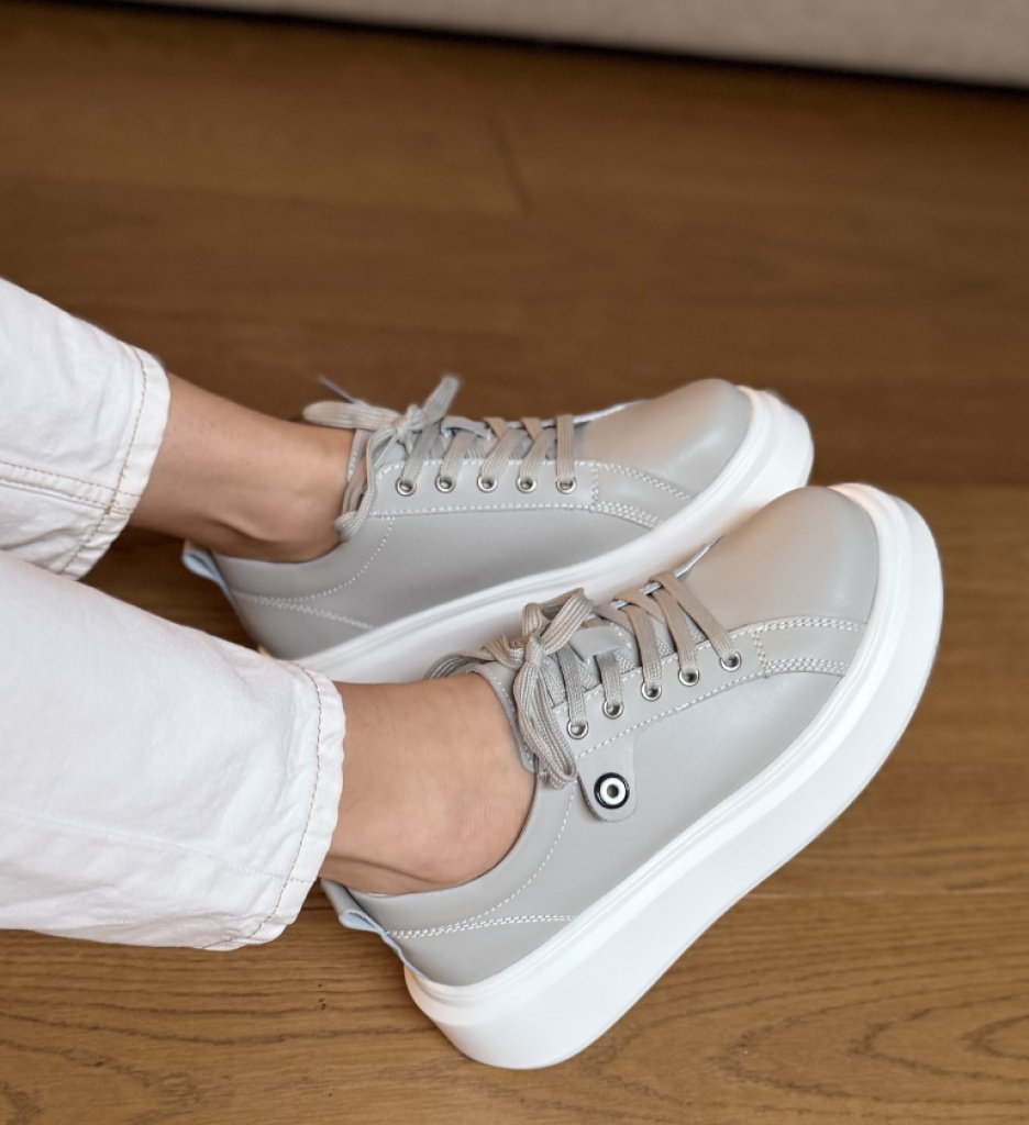 Pantofi Casual Nuandre Gri Confort Stil - imagine 6